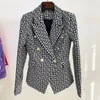 T078 Womens Suits & Blazers Tide Brand High-Quality Retro Fashion designer Presbyopic Maze Series Suit Jacket Lion Double-Breasted Slim Plus Size Women's Clothing