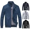 Jackets masculinos Zipe Up Trendy All Match Spring Jacket Hem Simples Elastic para os homens de namoro