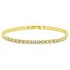 Link Chain Gold Plated 3mm Cubic Zirconia Classic Tennis Bracelet For Women Girl 6.5-7.5 Inch Drop Dainty Jewellery Hip HopLink Lars22