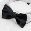 Bow Ties Boy Solid Color Tie Wedding Bowtie Children Polyester Silk Pajaritas Cravat Bowties Kvinnliga Male Neckwear Noeud Papillonbow