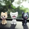 Decorações de interiores Ornamentos de carro Springing Head Dog Bobblehead Decoration Wobble Nodding Dolls Presente para avaliação