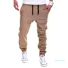 Brand Mens Khaki Pantalon Hip Hop Harem Joggers Pantalons mâles Pantalons masculins Joggers masculins Solid SweatPants Taille 6xl259i