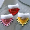 Собачьи воротники поводки рождественская звезда форма кошачья плюшевая шарф -шарф вязаный нагрудный шашма
