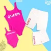 Family Matching Swimwear Men Boy Mother Daughter Bikini Swimsuits Father Son Swim Shorts Mommy Dad and Me Beachwear Clothes 220425