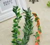 7 mètres fil de fer vert feuille vigne fête mariage décoratif fleurs couronnes décoration de noël pour la maison pas cher plantes artificielles