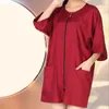 Professional Salon Smock Stylist Jacket Cosmetology Uniform Zipper Parrucchiere Cape Beauty SPA Ospite Cliente Kimono Abito Grembiule 220620