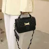 2022 New Women's bag high sense three-layer rhombic lattice embroidered wire chain bag texture wide shoulder belt diagonal