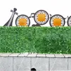 Flores decorativas coronas de la hoja simuladas pared de la pared al aire libre protección privacidad de la privacidad del rábano simulación de decoración de hiedra de planta verde netdec