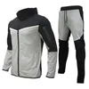 Men's Tracksuits Sweatsuit Fleece Hoodie Cotton Stretch Training Wear Good Quality Coat Sweatpants Sport Set Clothing