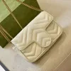 패션 체인 어깨 가방 고급 디자이너 가방 핸드백 유명 브랜드 Marmont Mini Cross Body Coin Purses Back Love Heart Interior Keychain Design