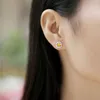 Nuovo arrivo 0.5ct Moissanite orecchini con pietra preziosa per le donne Solido argento sterling 925 D colore solitario gioielleria raffinata