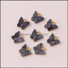 Naszyjniki wisiorek wisiorki biżuteria 100pcs 13x1m 9 Kolor żywicy Zwierzęta Motylowe uroki do robienia Pendan dhixn