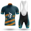 Rolig cykel slitage cykling jersey sätter mäns sommar andas cykel kläder MTB kostym lagracing enhetlig bib byxor kortärmad 220323