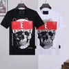 Maglietta da uomo SKULL Motivo geometrico Estate Casual Tee Fashion Ins Style Top Streetwear Allentato Sport di alta qualità Hip-hop Mature Trendy TAWKG