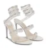 Elegant Evening René Chandeler Sandals Chaussures Perles Crystal à lacets Stiletto Talons Perfect Summer Lady Sexy Caovillas Gladiator San5452481