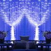 Strängar 3x3m 300LEDS Gardin Ice Line Fairy Light Decoration Led Christmas Garland Indoor Outdoor Party Garden Scen Dekorativa Lights