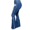 Calças de tamanho grande feminino desgaste as mulheres urbanas jeans moda alta cintura buraco borda de lavagem de água vintage casual efunda de atacado.