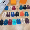 Slipper Egerie Sandal Woman Flat Sandals Flip Flop Designer Slides Chain Rubber Black Blue Beach Oran Sandal Fashion Outdoor Flip Flop No Box TB
