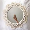 Miroir rond en macramé style Boho, décoration esthétique de pièce, mur suspendu pour chambre à coucher, décoration de maison, 220512