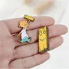 Jonny и Plank Emale Pin Anime Eene Badge Brouch Brooch Pin Pin Denim рубашка воротнич