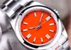 Gorące zegarki sprzedawane Super zielone żółte niebieskie tarcze 39 mm 41 mm 36 mm 124300 114300 ETA 2813 ruch bransoletki ze stali nierdzewnej automatyczne zegarki sportowe