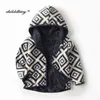 2021 New Polar Fleece Jacket For Girl Boys Winter Printed Jacket Baby Cotton Jackets Childrens Clothing 1-8Years J220718