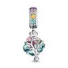 925 Gümüş Fit Pandora dikiş Boncuk Kelebek Tırtıl Çiçek Kolye Bilezik göz alıcı boncuk Dangle DIY Takı Aksesuarları