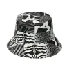 Ny sommar unisex hink hatt män kvinnor geometriska mönster panama cap mode bomull utomhus hip hop fiskare hatt hcs134