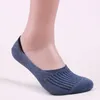 Herrstrumpor 10pairs Bomullsmän Invisible Silicone Anti - Skid Pure Color Summer Socksmen's