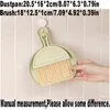 Rengöringsborste Small Broom Dustpan Set Kitchen Mini Keyboard Desktop Sweeper Garbage Clean Borsts Pet Waste Wasts Scoop Kit