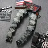 Jeans Mens Designer Jean Distressed Ripped Biker Slim Fit Motorcycle Bikers Denim For Men s Fashion Mans Black Pants pour hommes 28-38