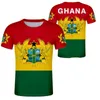 Ghana t shirt diy gratis skräddarsydd namn nummer gha t shirt nation flagga gh country republic college tryck p o textkläder 220616