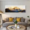 Abstract Golden Mountains Oil Painting on Canvas Posters and Prints Wall Art Pictures for Living Room Cuadros Decor No Frame