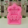 200pcs Royal Crown Silicone Fandont Moulds Silica Gel Crowns Chocolate Molds Candy Mould Cake Decorating Tools Solid Color