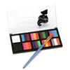 Halloween-themafeest Watergedragen schilderij Rainbow Face Paint Kit Kleurrijk gezicht Body-palet Blijvend kerstmake-upeffect