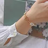 Charm Bracelets Vintage Gold Plated 18K Stainless Steel Bracelet Natural Pearl Beaded Handmade Chain For Women 2022Charm