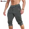 MAGCOMSEN Men's Joggers Sweatpants 3/4 Summer Casual Gym Fitness Trousers Zip Pockets Workout Track Pants Tracksuit Bottoms Men 220330