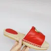 Nouveau design femmes g sandales loisirs chaussures de pêcheur fond plat éponge broderie électrique 2021 cuir un pied chaussures 35-41