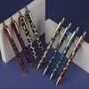 Multi-color metal press leopard-print ballpoint pen DIY student office pen holiday gifts LK0074