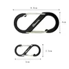 Vergrendelbare karabijnhaak Sleutelhanger 8 Ring Quick Release Clip Gesp Portable Quickdraws Wandelen Klimmen Camping Tool