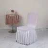 Newst Weding Season Milk Silk Chair Cover Solid Color Stol Stretch Hotel Wedding Covers