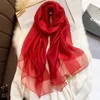 تصمم الأوشحة العلامة التجارية Women Women Scarf for Lady Pashmina Black White Red Foulard Bandana Hijabs Shaws Shawls Wrapsscarves