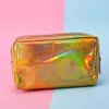 Waterproof Laser Colorful Portable Cosmetic Bags Women Make Up Bag PU Pouch Wash Toiletry Bag Travel Organizer Case