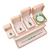 Jewelry Box PU Leather Organizer Display Travel Jewelry Case Ring Necklace Bracelet Pendant Storage Boxes for Proposal Wedding Christmas