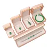 Jewelry Box PU Leather Organizer Display Travel Jewelry Case Ring Necklace Bracelet Pendant Storage Boxes Packaging for Proposal Wedding