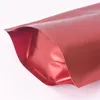 Multi-storlekar Röd stående matt aluminiumfolie Zip Lock Packing Påsar Återställbara husdjur Matlagringspaket Doypack 2926 T2
