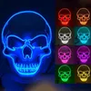 قناع الإضاءة LED Halloween LED مخيف متوهج الثعلب مهرجان تطهير Cosplay Props Men Women Masquerade Cosplay Costume Demon Slayer Fy7942 0729