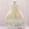 Robes de fille enfant en bas âge été bébé fille robe enfant 1er anniversaire pour vêtements fleur traînant fête mariage princesse