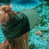 Visors Zomer hoed vrouwen zonoverzicht anti-ultraviolet elastische holle top outdoor quick drogende hatvisors wend22