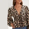 Blouzen voor dames shirts zomer kimono dunne puff mouw chiffon vestiging sexy luipaard tuniek shirt dames jas vrouwelijke zonbescherming verband t